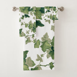 Conjunto De Toalhas Costa Verde Colorida em Fundo Branco
