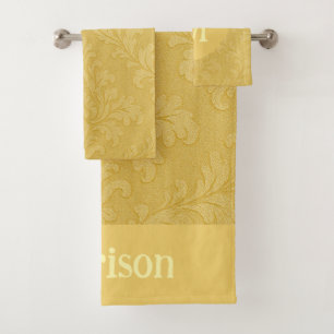 Conjunto De Toalhas Costume Dourado Barroco Barroco Elegante