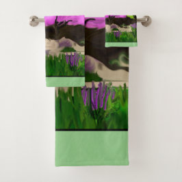 Conjunto De Toalhas Cotton Candy Abstrato Art