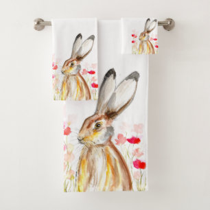 Conjunto De Toalhas Cozedura Coxa Coelho Páscoa Coelho