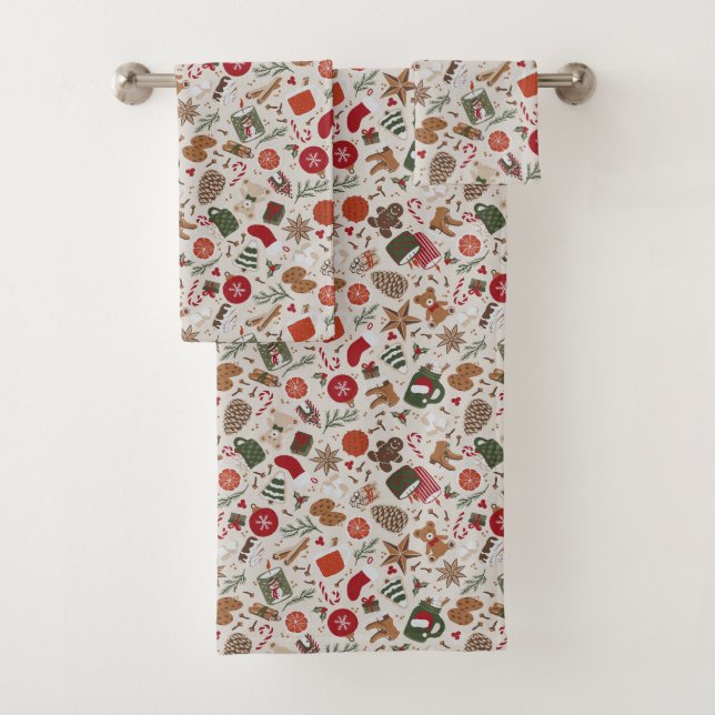 Conjunto De Toalhas Cozy Natal & Spice (Insitu)