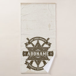 Conjunto De Toalhas Crachá de fuzis-adjuntos do Xerife Oeste Personali