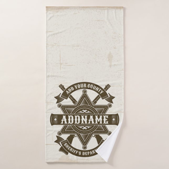 Conjunto De Toalhas Crachá de fuzis-adjuntos do Xerife Oeste Personali (Toalha de Banho)