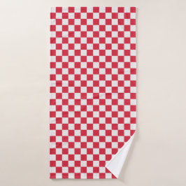 Conjunto De Toalhas Cranberry fizz checkerboard pattern