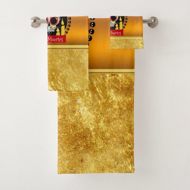 Conjunto De Toalhas Crânio açucareiro intimidante e assustador (Insitu)