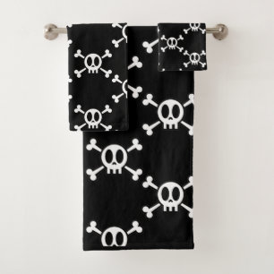 Conjunto De Toalhas Crânio e Crossbones