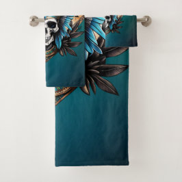 Conjunto De Toalhas Crânio que incorpora a aura mística