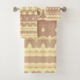 Conjunto De Toalhas Creamy Burgundy