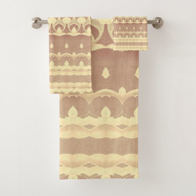 Conjunto De Toalhas Creamy Burgundy (Insitu)