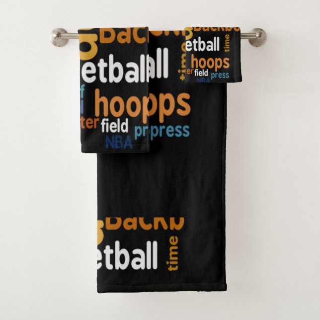 Conjunto De Toalhas Create You Own Basketball Time Player Sport b-ball (Insitu)