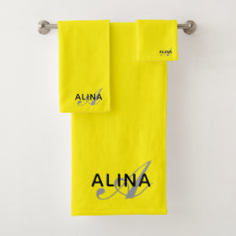 Conjunto De Toalhas Create Your Own Customize Monogram Color Match