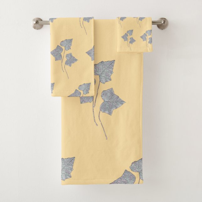 Conjunto De Toalhas Creme de Folhas Caídas (Insitu)