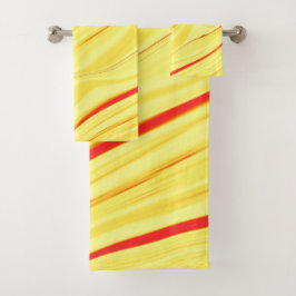 Conjunto De Toalhas Creme de manga, com derrame curvo de vermelho ou c