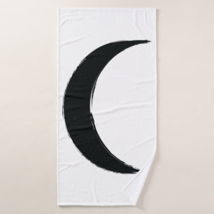 Conjunto De Toalhas Crescente Negro Magia Minguante da Lua Negra Astro