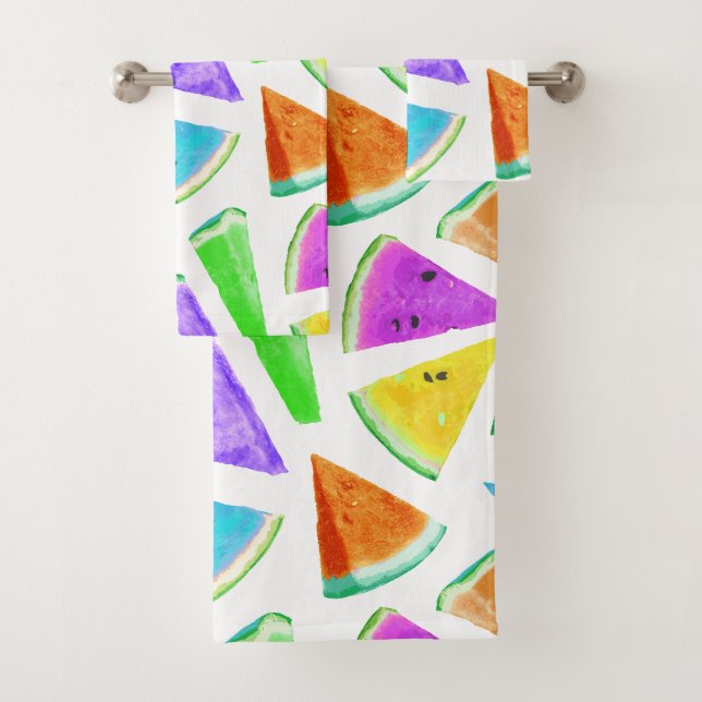 Conjunto De Toalhas Criação de Padrão de Melancia 6 (Insitu)