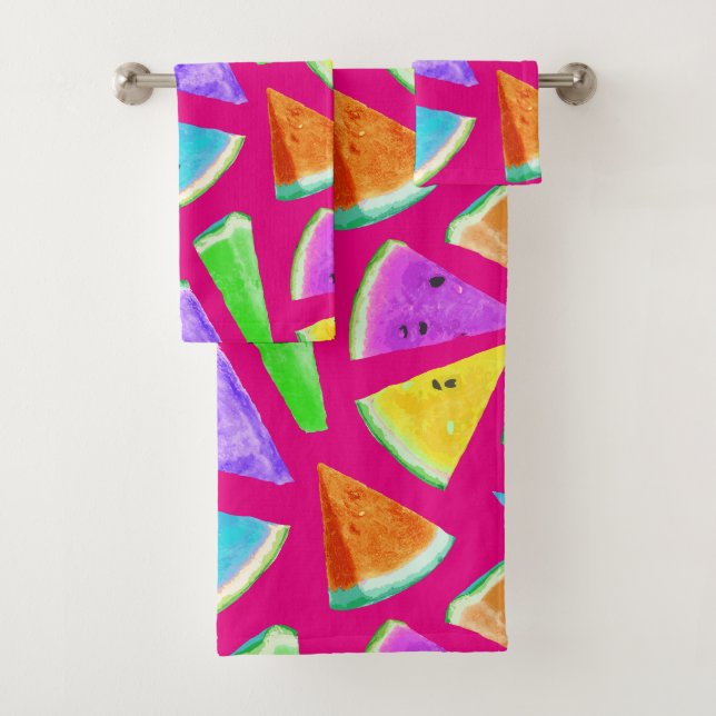 Conjunto De Toalhas Criação de Padrão de Melancia 9 (Insitu)