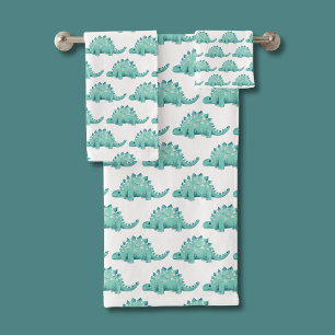 Conjunto De Toalhas Crianças do Dinossaur Stegosaurus