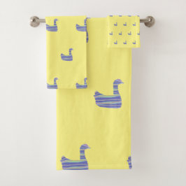 Conjunto De Toalhas Crianças Ducky Ducky Duck - Projetor Amarelo