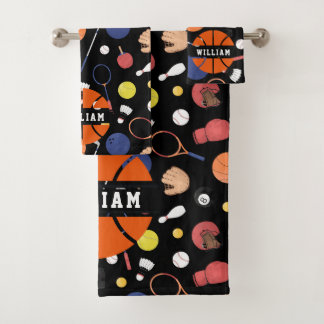 Conjunto De Toalhas Crianças Personalizadas, Campeão de Esportes Moder