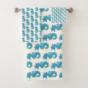 Conjunto De Toalhas Criatura marinha fofa - Cavalo-marinho