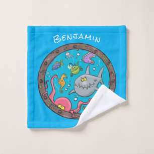 Conjunto De Toalhas Criaturas marinhas engraçadas desenho de desenhos 