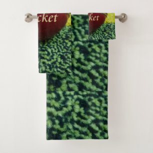 Conjunto De Toalhas Críquete: Impressão de Bola de Duro Vermelho