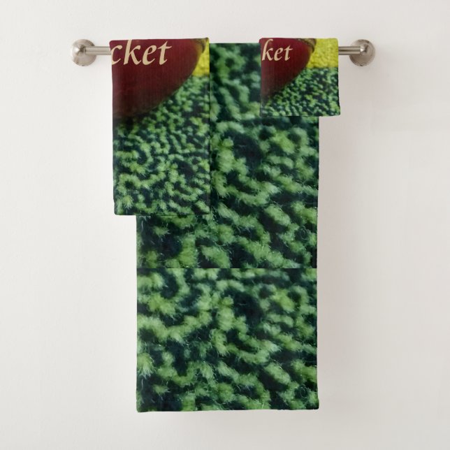 Conjunto De Toalhas Críquete: Impressão de Bola de Duro Vermelho (Insitu)