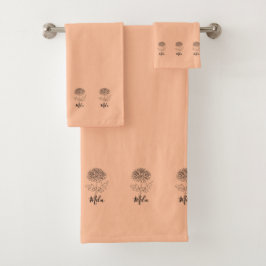 Conjunto De Toalhas Crisântemo de Nascimento Personalizado de Novembro