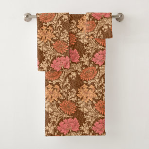 Conjunto De Toalhas Crisântemos, Brown e oxidação de William Morris
