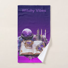 Conjunto De Toalhas Cristal Roxo Místico e Design inspirado no Tarot