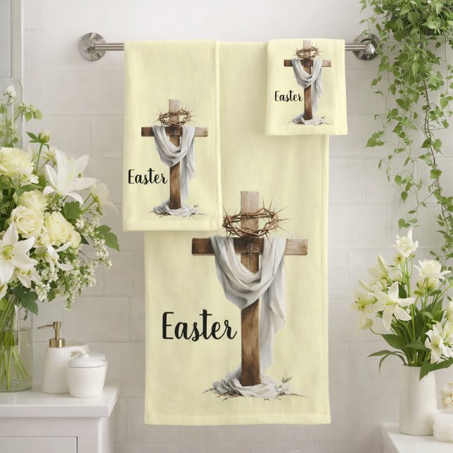 Conjunto De Toalhas  Cruz de Páscoa & Bênção de Lírio   (Criador carregado)