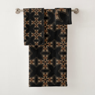 Conjunto De Toalhas Cruz maltesa de bronze