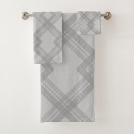 Conjunto De Toalhas Cruzada de cinzas escuras e leves verifica a faixa