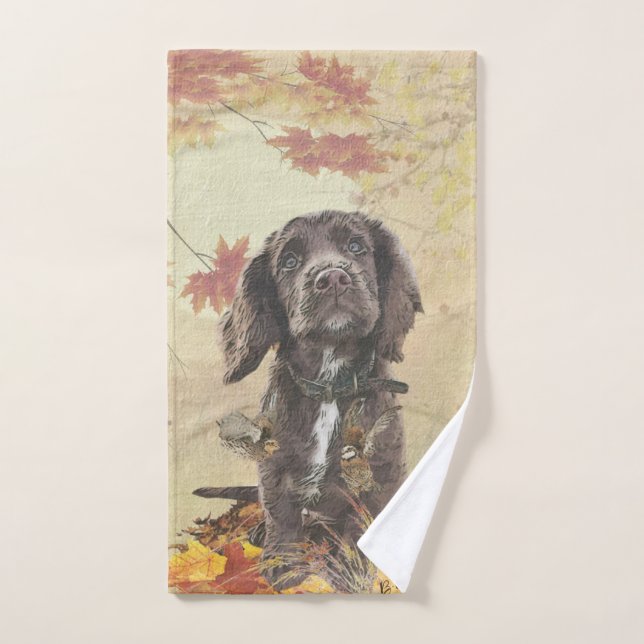 Conjunto De Toalhas Cupão de chocolate spaniel (Toalha de mão)
