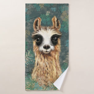 Conjunto De Toalhas Curioso Baby Llama - Cute -