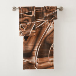 Conjunto De Toalhas Curvas sobrepostas em formas de fita, alivio casta