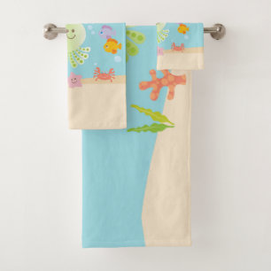 Conjunto De Toalhas Cuta sob o nome do banheiro do garoto do mar