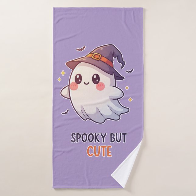 Conjunto De Toalhas Cute Ghost Witch Halloween Spooky Cute (Toalha de Banho)