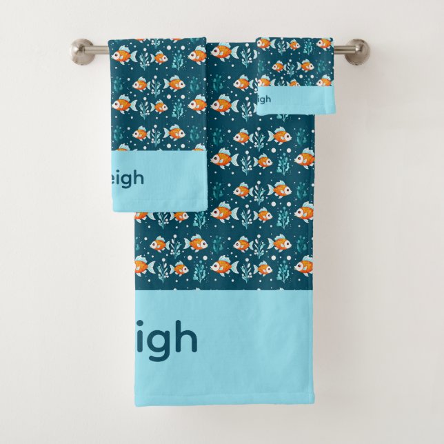 Conjunto De Toalhas Cute Goldfish Towel (Insitu)