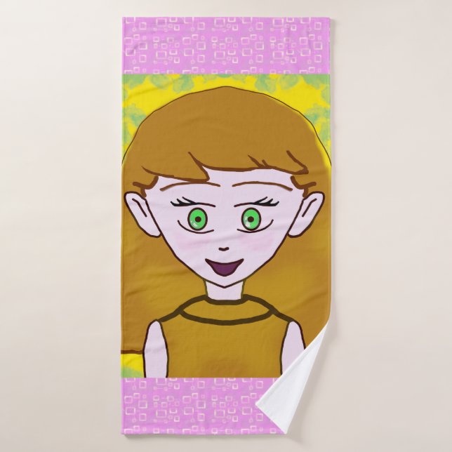 Conjunto De Toalhas Cute Merry Pink  (Toalha de Banho)