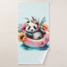 Conjunto De Toalhas Cute Panda Chilta em um tubo interno