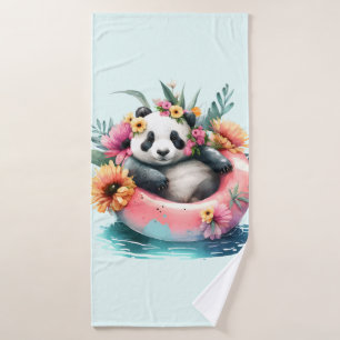Conjunto De Toalhas Cute Panda Chilta em um tubo interno