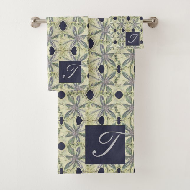 Conjunto De Toalhas Cyanus Lattice com Marinho Azul (Insitu)