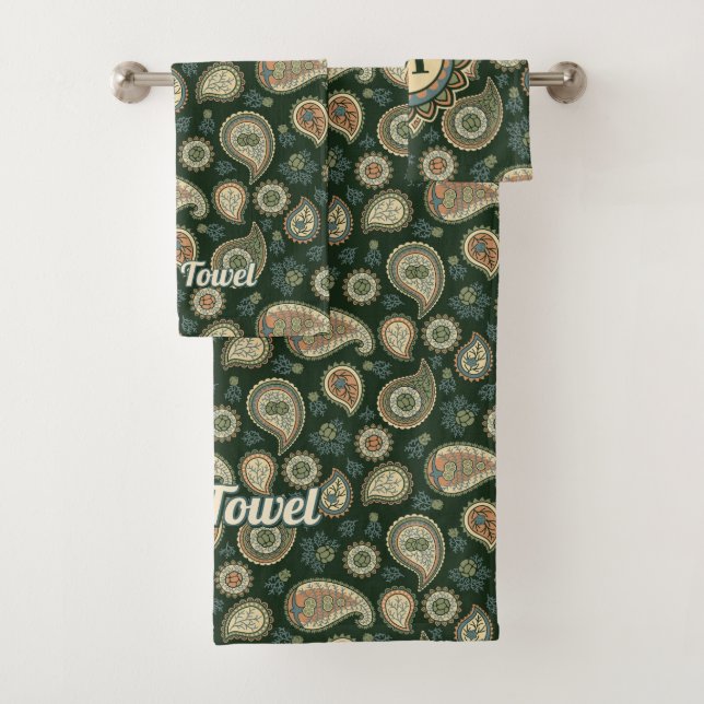Conjunto De Toalhas Cypress Paisley Pattern (Insitu)