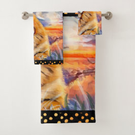 Conjunto de toalhas da casa de banho da ouro GIRL