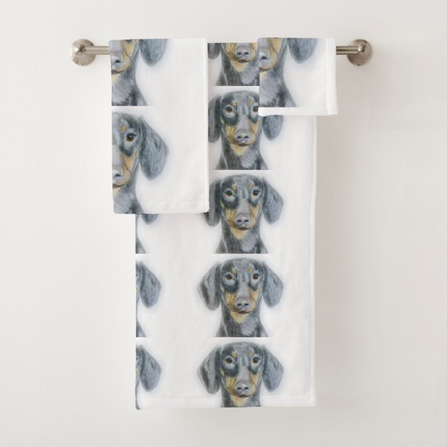Conjunto De Toalhas Dachshund  (Insitu)