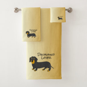 Conjunto De Toalhas Dachshund Design Personalizado