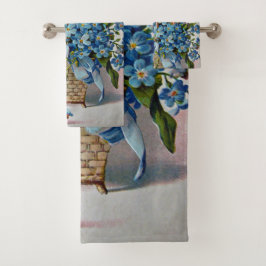 Conjunto De Toalhas Dachshund e Forget-Me-Nots