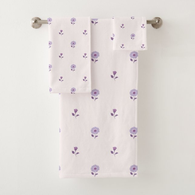 Conjunto De Toalhas Daisy Dreams Pastel Purple (Insitu)