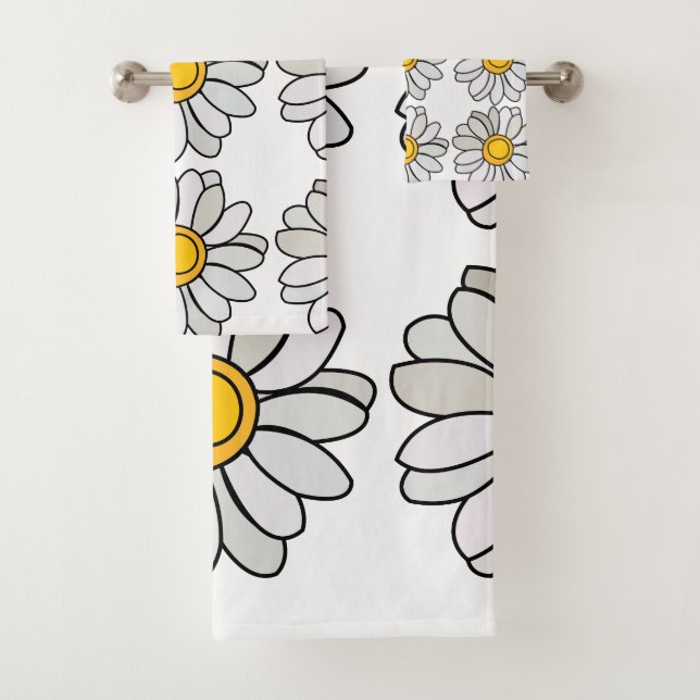 Conjunto De Toalhas Daisy Flower Floral Daisy (Insitu)